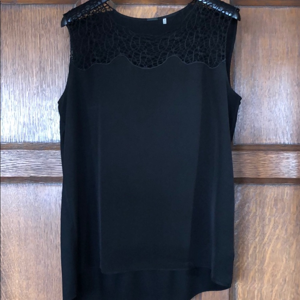 Elie Tahari Black Silk Top